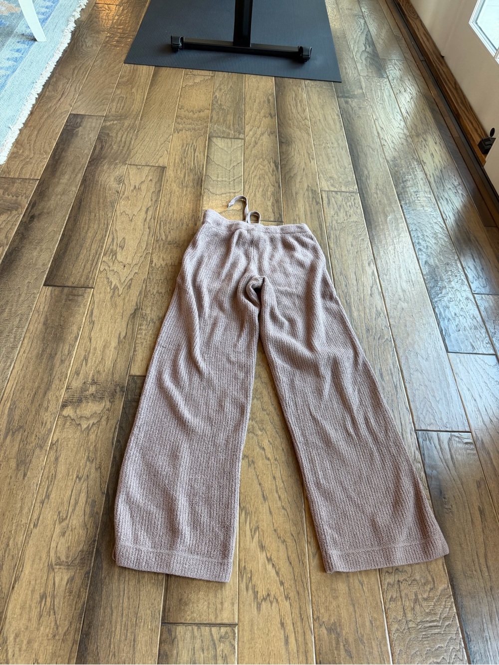 Barefoot Dreams Wide-Leg Ribbed Lounge Pants - Cocoa Brown Color - Picture 7 of 9
